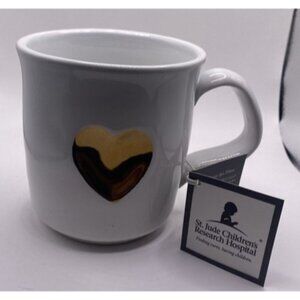 Rare St Jude Children's Hospital Williams Sonoma Coffee Mug Copper Heart Inlay